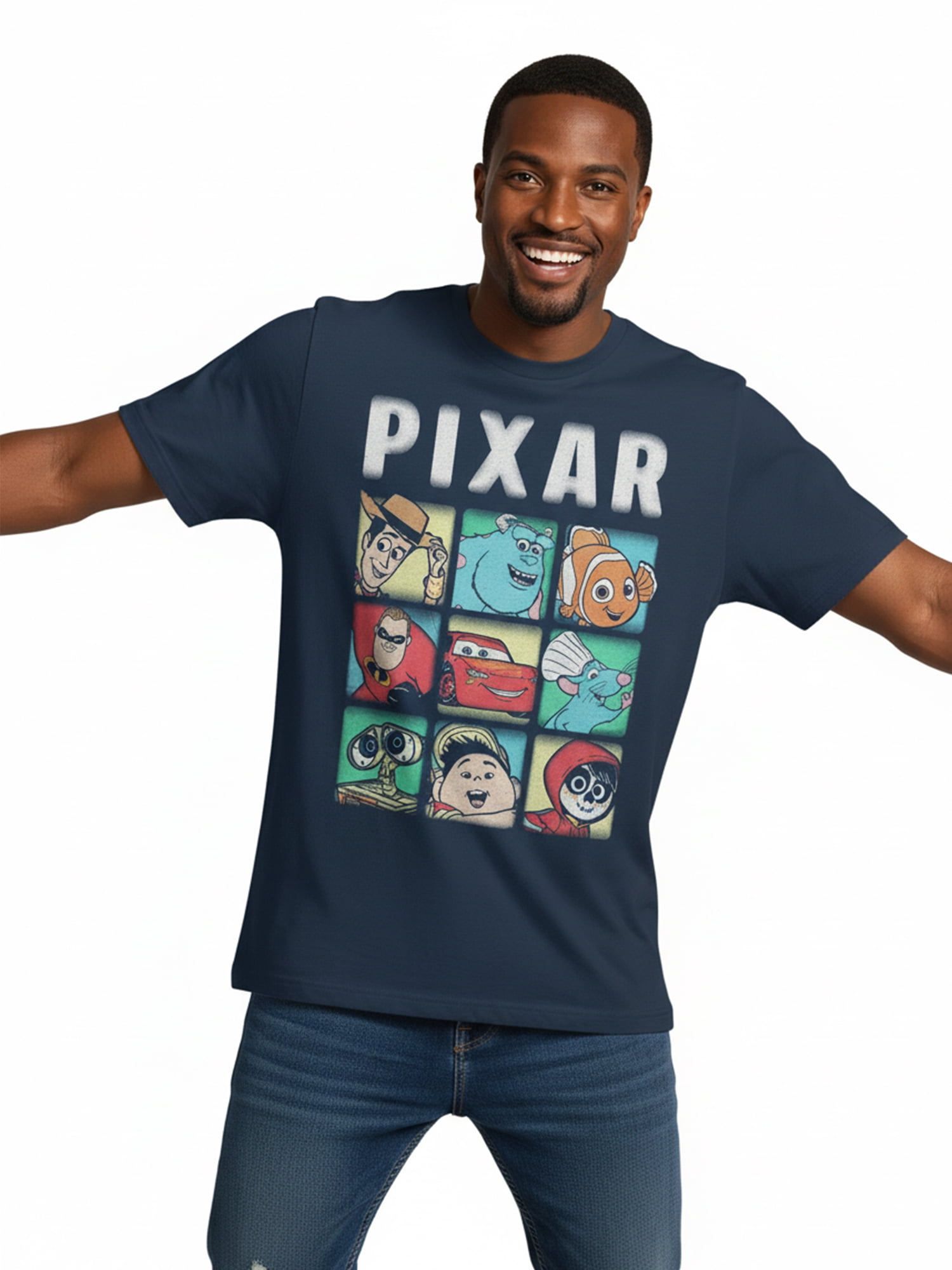 Disney Men's and Big Men's Pixar Greatest Graphic Tee with Short Sleeves, Sizes S-3XL
