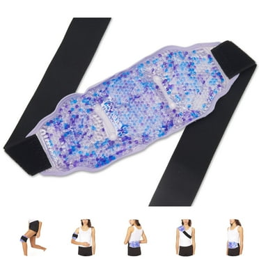 Premium Hot Cold Gel Bead Ice Pack by FOMI Care Cool Compress for Lower Back, Shoulder, Knee, Bicep, Stomach Coccyx, Sciatica, Tailbone Pain Relief Flexible, Reusable Heating Pad 15 x 5