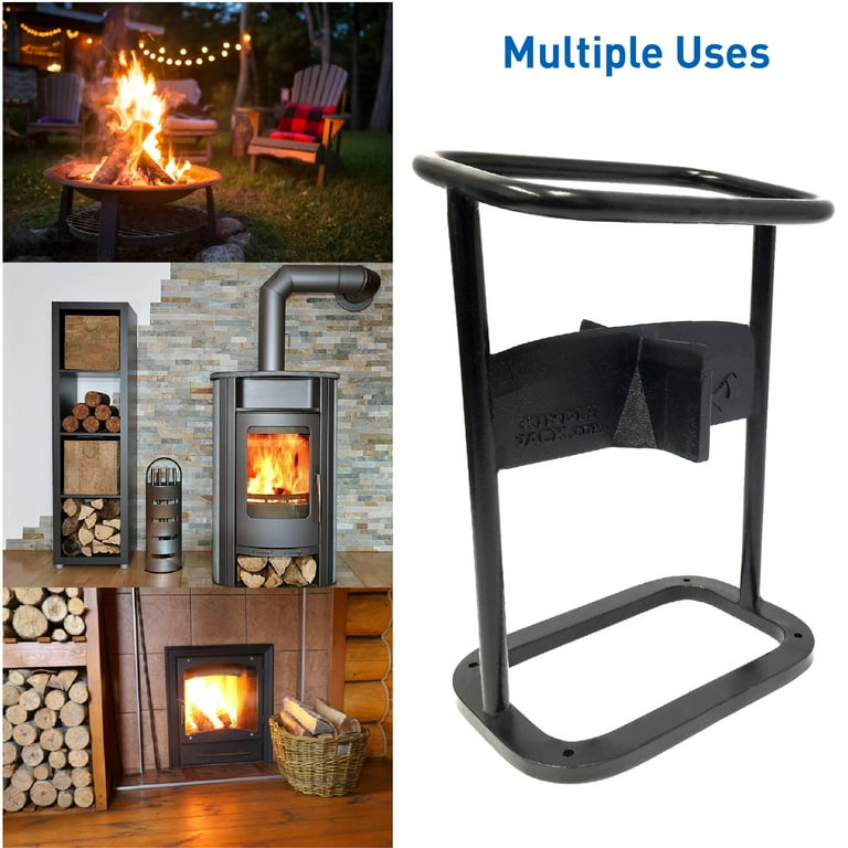 Hi Flame Manual Kindling Splitter - Cast Steel Wood Splitting Wedge For Firewood & Fireplaces