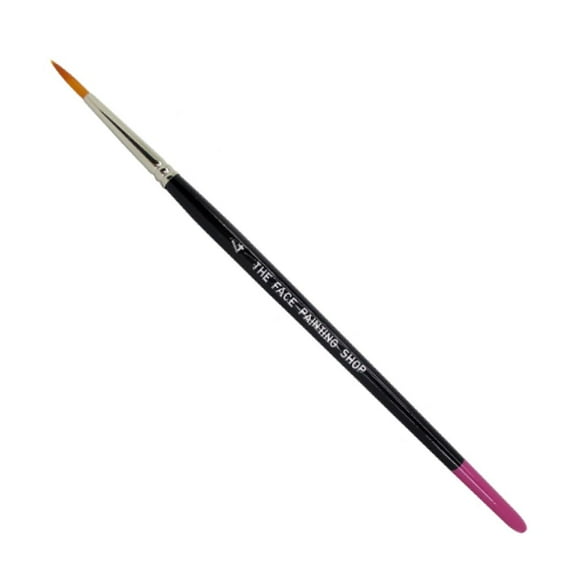 The Face Painting Shop Brush - Round #4, Professional Face Painting Brush, Sleek ink Tipped Wooden Handle and Synthetic Bristles