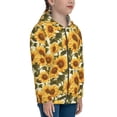 thumbnail image 5 of Picia Romantic Elegant Sunflower for Boys Fashion Full-zip Hoodies & Sweatshirts with Kangaroo Pocket,Zip-up Hooded Sweatshirt for Kid, Moisture Wicking & Breathable-Small, 5 of 6