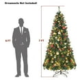 thumbnail image 3 of 7FT Pre-Lit Artificial Christmas Tree with 450 Warm White LED Lights, 8 Lighting Modes, 1050 PVC Branch Tips, Iron Stand, Easy Assembly, Remote Control Included, Green, 3 of 7