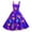 Purple, variant on Mardi Gras Outfits Women Sleeveless Knee Length Retro A Line Flared Swing Formal Prom Party Dress Red M