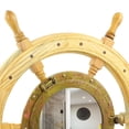 thumbnail image 4 of Nagina International Premium Heavy Nautical Ship Wheel with Antique Brass Mirror - Home Decor (30 Inches), 4 of 4
