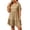 Khaki, variant on Summer Dresses for Women Short Sleeve Mini Solid Color T Shirt Dress Vacation Beach Sundresses, XL-5XL