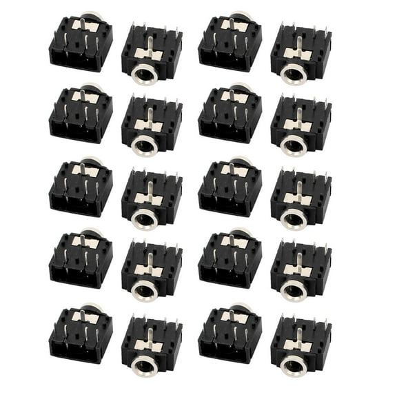 20 Pcs 3.5mm Female Stereo Audio Socket Jack Connector 5 Pin PCB Soldering