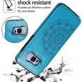 thumbnail image 5 of Design for Samsung Galaxy S8 Plus/S8+ Wallet Case,PU Leather Phone Cases with Screen Protector Card Holder,Stand Flip Shockproof Flip Protective Cover for S8plus SM-G955U Women Men Blue, 5 of 11