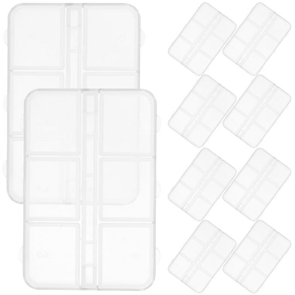 10 Pcs Nail Art Storage Box Accessories Alt Supply Organizer Rhinestones Holder Craft Boxes Portable