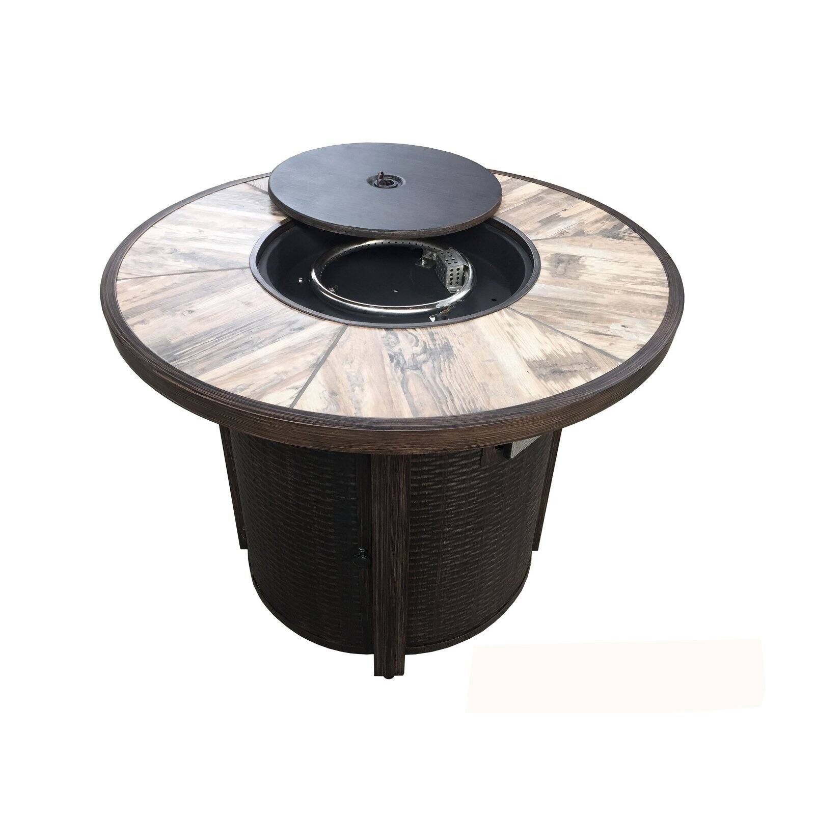 round propane fire pit table round propane fire pit table
