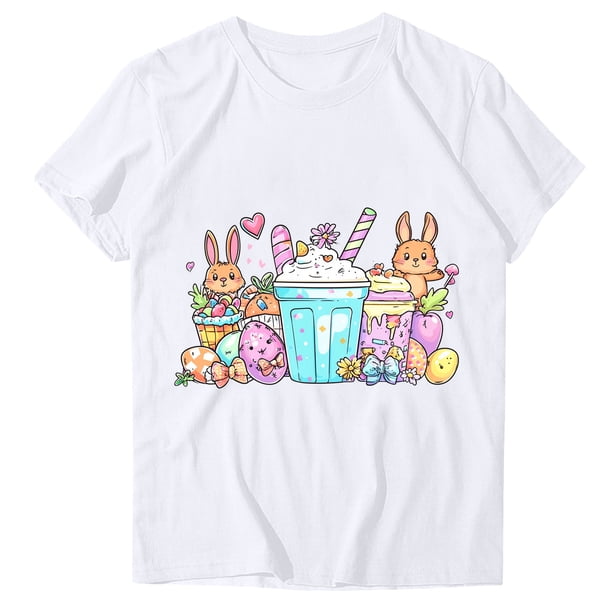 Blusas de Manga Corta para las Mujeres Divertida Impresión Cuello Redondo Camiseta Vintage, Blusas de Primavera para las Mujeres