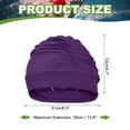 thumbnail image 2 of Uxcell Fabric Swim Cap Polyester Swimming Hat Elastic Swimming Cap for Women Men Adult Long Hair Purple, 2 of 6