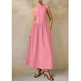 thumbnail image 3 of Vestido Maxi PRETTYGARDEN sin mangas patchwork rosa XXL, 3 of 8
