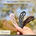 thumbnail image 3 of Parcelona French Curved Large 4" Celluloid Banana Hair Clip for Women, 3 of 20