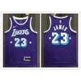 thumbnail image 1 of hot pressed 2022 nba Los Angeles Lakers No. 23 James white basketball jersey Gao Jiahui unisex, 1 of 2