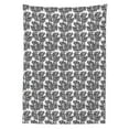 thumbnail image 3 of Ambesonne Black and White Tablecloth Rectangular Table Cover, Foliage Plant, 60"x84", Black White, 3 of 4