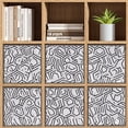 thumbnail image 7 of Set of 6 Collapsible Oxford Fabric Storage Cubes with Handles, Foldable Closet Organizer Bins for Clothes, Toys, Shelves, Home & Kitchen Interlocking Hexagons, 7 of 7