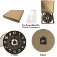 thumbnail image 4 of Eveokoki Rustic Kitchen Wall Clock Wooden Office Coffee Decor Wall Clocks 10 inches Silent Clocks for Kitchen/Office/Coffee Corner Coffee Bar Decoration, 4 of 8