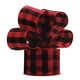thumbnail image 3 of Accesorio de cinta con cable de lino navideño, tela de arpillera a cuadros, ambiente navideño, decoración a cuadros, envoltura artesanal para Kits de decoración para fiestas negro rojo 15m Bearachild HA009056-02, 3 of 6