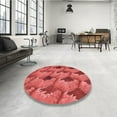 thumbnail image 4 of Ahgly Company Machine Washable Indoor Round Transitional Red Area Rugs, 6' Round, 4 of 7