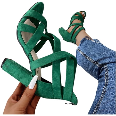 VERISSON Women's Stiletto Platform Sandals - Three Crystal Band Wedding & Evening Shoes With Back Zipper