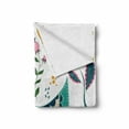 thumbnail image 2 of Botanical Soft Flannel Fleece Throw Blanket, Ornamental Floral with Poppy Butterflies Duck Blooms Doodle Style Artwork, Cozy Plush for Indoor and Outdoor Use, 50" x 70", Multicolor, by Ambesonne, 2 of 6