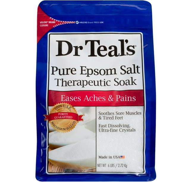 Dr Teals Epsom Salt Soaking Solution Therapeutic Relieves, 6 LB.,Pack