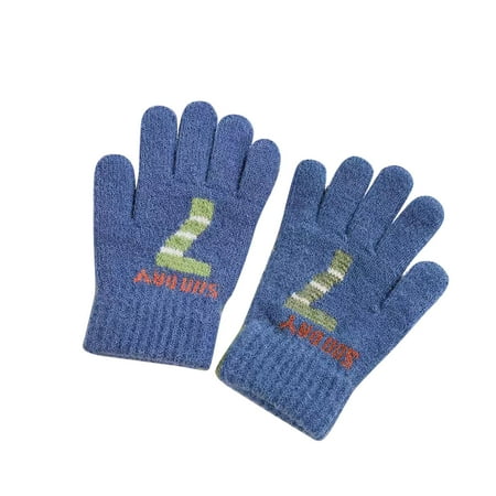 

Qufokar Boys Snow Mittens Girls Snow Gloves 10-12 Years Toddler Soft Fleece Letter Print Gloves Kids Baby Boys Girls Winter Warm Knit Mittens