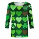 thumbnail image 5 of Uootdi St Patricks Day 3/4 Sleeve Shirt for Women Plus Size Funny Cute Saints Patrick's Tops Lucky Irish Shamrocks Printed Outfit Gift, 5 of 6