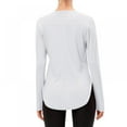 thumbnail image 2 of Women's UPF 50+ Workout Shirts Sun Protection Quick Dry Long Sleeve Scoop Neck Yoga Activewear Plain Tee Tops, 2 of 7