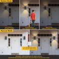 thumbnail image 3 of Luces de pared para exteriores SHIMR con sensor de movimiento LED, paquete de 2, 3 of 8