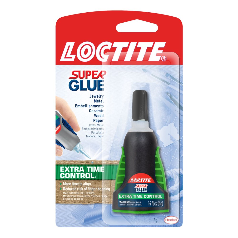 Loctite Super Glue Extra Time Control, 0.18 oz Bottle