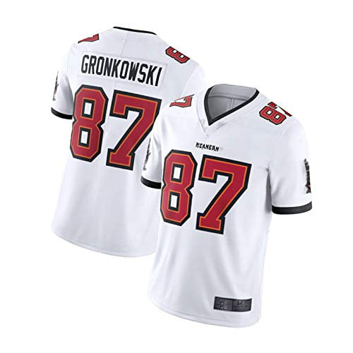 American Football Jersey Embroidery Short Sport Unisex Fans Jerseys Breathable T-Shirt Repeatable Cleaning Best Gift Gronkowski #87 Buccaneers Mens Rugby Jersey 
