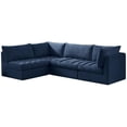 thumbnail image 4 of Meridian Furniture Jacob Navy Velvet Modular Sectional, 4 of 13