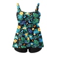 thumbnail image 4 of Riforla Swimsuits for Women Plus Size Tankini Swim Top with Supportive Underwire Adjustable Straps Print or Solid Color Swimming Suits for Women Blue2 L, 4 of 4