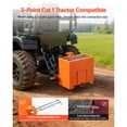 thumbnail image 2 of KFFKFF Ballast Box, 3-Point Category 1 Tractor Ballast of 800 lbs Capacity, Standard 2 Inch Hitch Receiver, Heavy-Duty Steel 3.2 ft³ Large Volume, Orange, 2 of 9