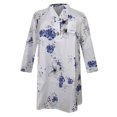 thumbnail image 4 of asdoklhq Womens Plus Size Clearance,Women Printed Mid-length Sleeves Stand-up Collar Casual Loose Shirt Tops, 4 of 5