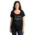 thumbnail image 2 of I Drink Coffee Like A Gilmore Girl Women's Fashion Slouchy Dolman T-Shirt Tee Heather Black X-Large, 2 of 3