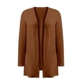 thumbnail image 6 of Delayuji Women's Cardigan Coat Cotton Linen Cardigan Solid Color Spring Summer Trendy, 6 of 7