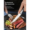 thumbnail image 2 of D.Perlla Steak Knives, Non Serrated Stainless Steel Sharp Steak Knife Set of 8 with Gift Box, 2 of 7