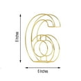 thumbnail image 5 of Balsa Circle 8" Gold 6 Metal 3D Wire Alphabet Number Sign Wedding Party Bar Tabletop Decorations, 5 of 6