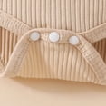 thumbnail image 4 of masbird Newborn Baby Girl Clothes Little Sister Outfit Long Sleeves Romper Pants Baby Clothes for Girls 0 3 6 12 18 24 Months,Beige,0-3 M, 4 of 7