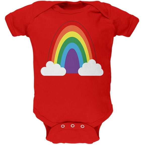 Halloween Rainbow Costume Soft Baby One Piece Red 9-12 M