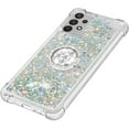 thumbnail image 6 of Samsung Galaxy A32 4G(Not 5G) Case,Creativity Clear Quicksand Glitter Flowing Liquid Floating Soft TPU Case w/Stand Bling Diamond Sparkle Phone Cover for Samsung Galaxy A32 4G  Silver, 6 of 14