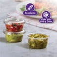 thumbnail image 3 of Berry Bloom 100 Contenedores para Snacks y Salsas Reutilizables, Vasos Souffle de 60ml (2oz) con Tapa, 100 Vasos y 100 Tapas, Vasitos para Gelatina, Fruta, Aderezos y Dulces, Libres de BPA, 3 of 7