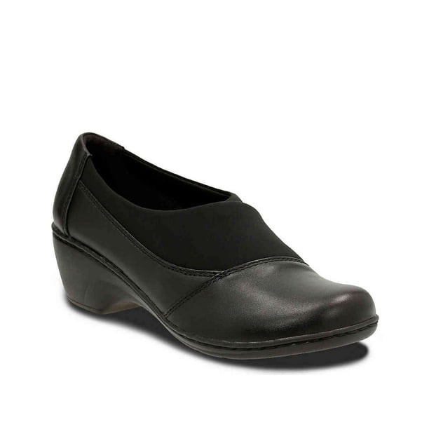 Clarks Clarks CHANNING ENNA Womens Black Leather Slip On Comfort