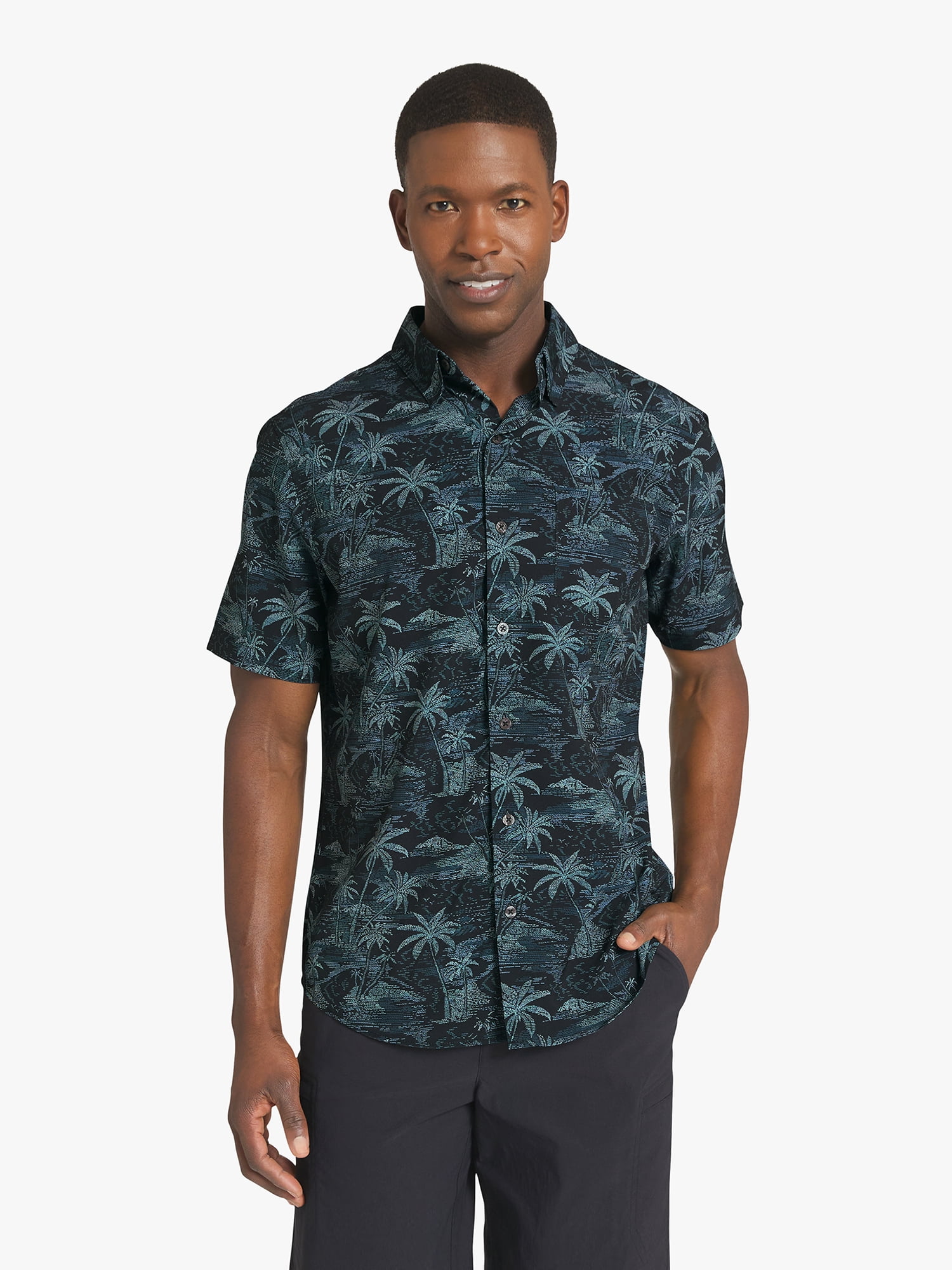 Chaps Men's & Big Men's Performance Woven Short Sleeve Shirt, Sizes S-3XL