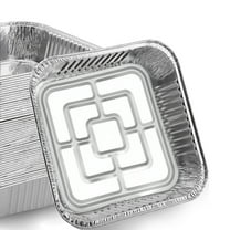 Behome 30 Pack Aluminum Pans, 8x8 Square Disposable Aluminum Baking Cake Pans, Heavy Duty Aluminum Roasting Trays for Baking, Cooking Food