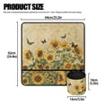 thumbnail image 5 of HELLHERO Sunflowers Pattern Sewing Machine Pad Organizer Storage Bag Easy to Clean Foldable Polyester Fabric Store Thread Small Scissors for Present, 5 of 5