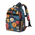 thumbnail image 2 of Pioneer Flower Floral Print Pattern Backpack for School,Cute School Bag,Schoolbag with Adjustable Shoulder Straps & Padded Back,15.25"x11.5"x5.25", 2 of 5