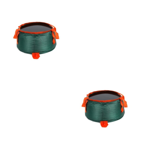 Soidarity Cubo de pesca, bolsa de transporte de barriles plegables, gran capacidad, diseño grueso de poliéster, contenedor de agua, suministros Verde oscuro 2piezas